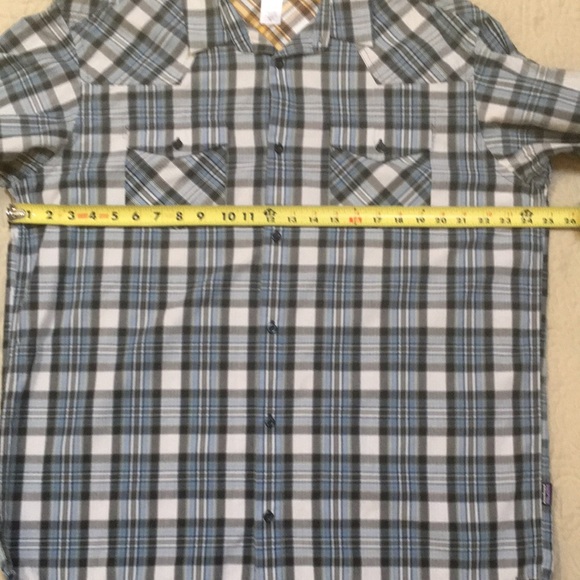 Patagonia Organic Cotton Plaid Western Long Sleeve Pockets Button Down Shirt XL - Picture 12 of 13